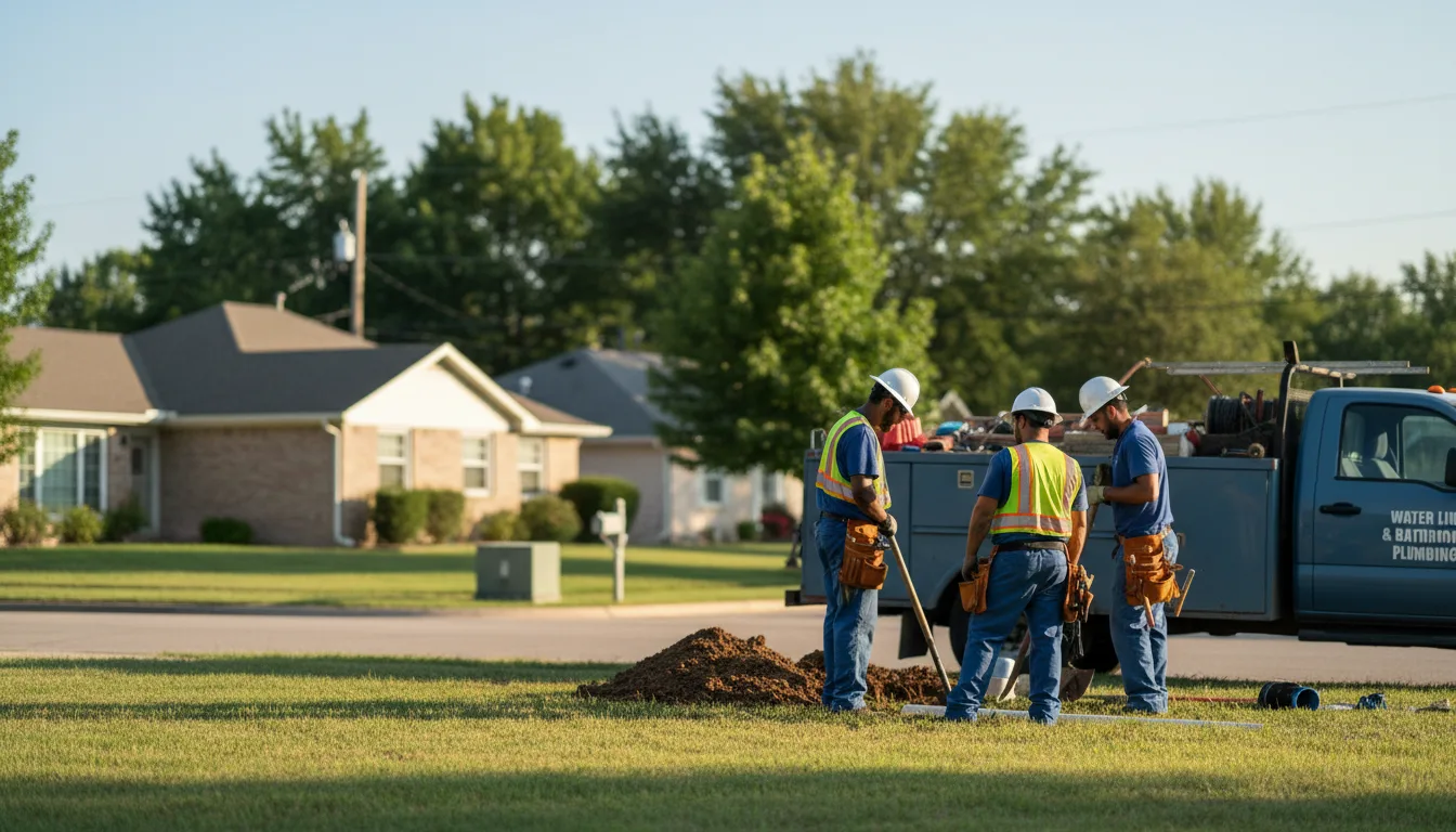 Residential water line and bathroom plumbing service in Lupton, MI